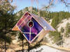 Black Cherry Stained Glass Bird House